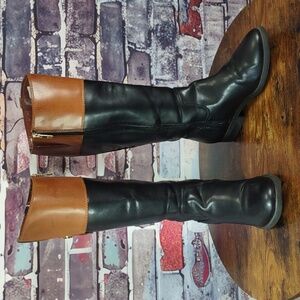 Tommy Hilfiger Faux Leather Equestrian Boots